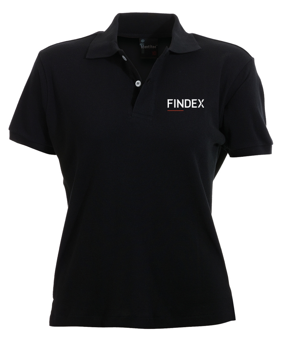 Picture of Ladies Slim Cut Black Polo Shirt